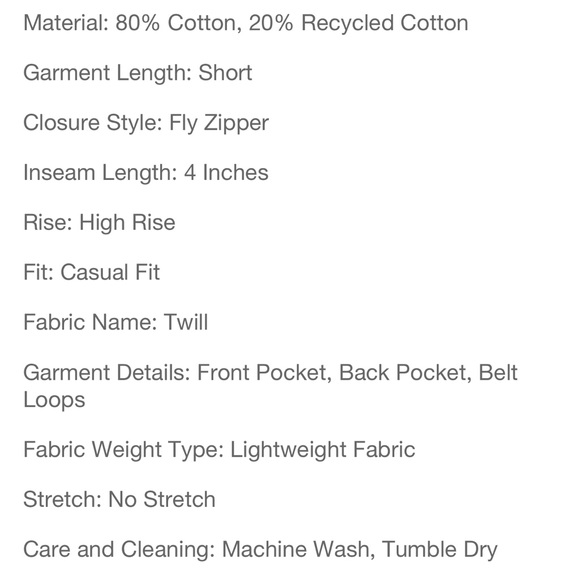 NEW High Rise Utility Twill Shorts Green 6 - Picture 8 of 8